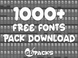 100 fonts pack free download