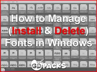 how to install and uninstall fonts windows (manage fonts)