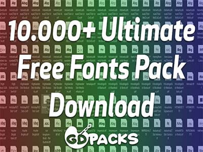 10000 fonts pack free download